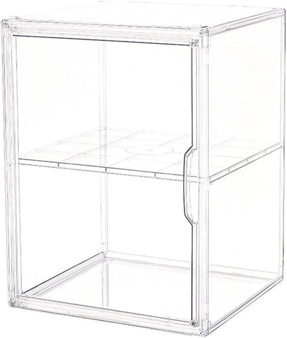 Clear Display Case, Display Storage Box Countertop with Magnetic Door, Stackable Dustproof Protection PET Showcase for Action Figures, Toys, Collectibles, Home Storage(#5)