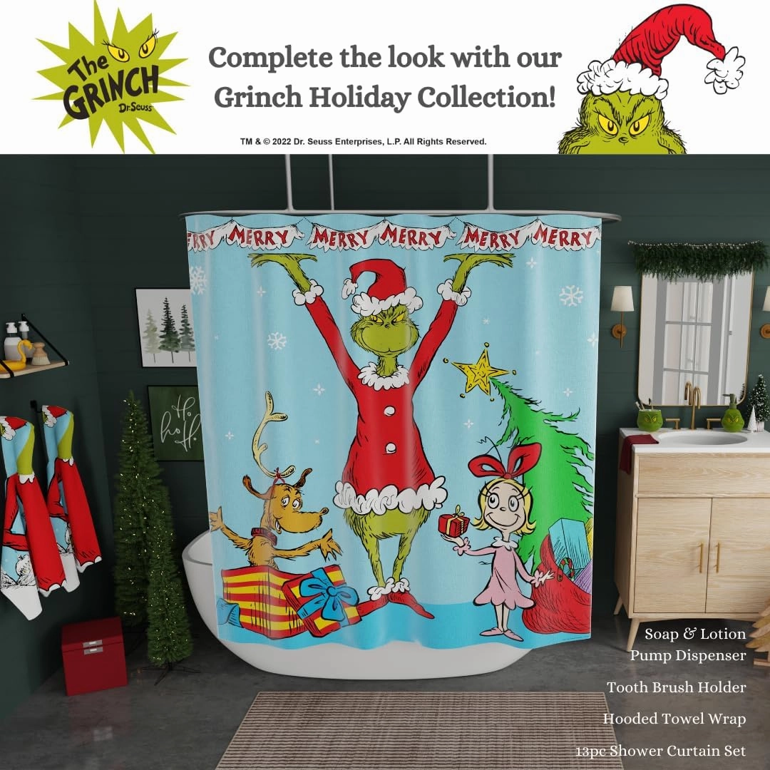 Collectibles Dr. Seuss' The Grinch Holiday Christmas Soap/Lotion/Hand Sanitizer Resin Pump Dispenser, 18.28 Ounces, (Officially Licensed Product) by Franco