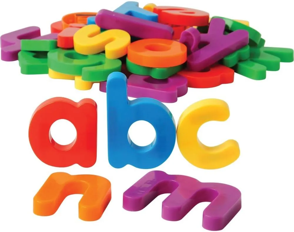 Constructive Playthings 40 pc. Set of 2 1/2" Giant Magnetic Lowercase Letters Including Extra Vowels and Selected Consonants for Ages 3 Years and Up