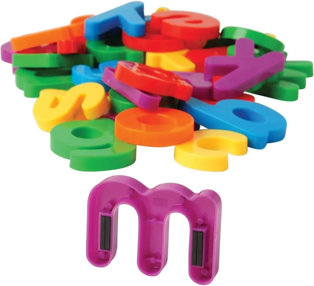 Constructive Playthings 40 pc. Set of 2 1/2" Giant Magnetic Lowercase Letters Including Extra Vowels and Selected Consonants for Ages 3 Years and Up