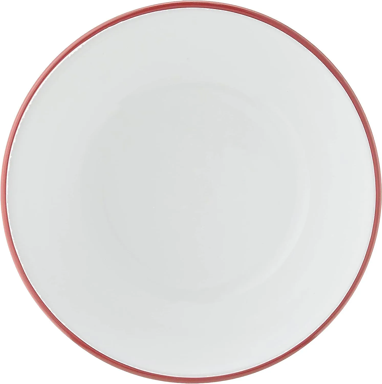 Corelle Vitrelle 28-Oz Bowl, Triple Layer Glass and Chip Resistant, Easy-to-Clean, Lightweight Round Bowl, Red Rim Band