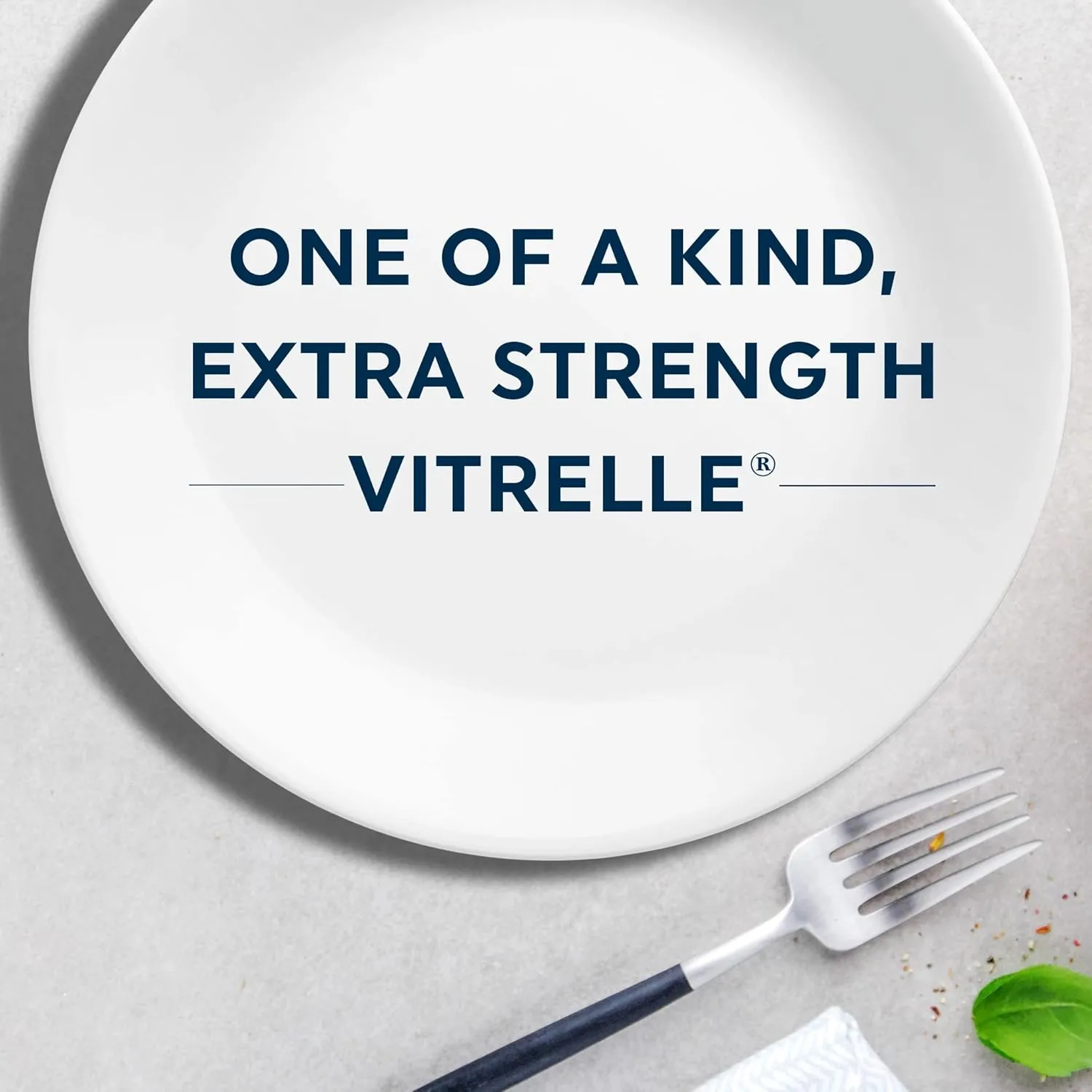 Corelle Vitrelle 8-Piece Appetizer Plates Set, Triple Layer Glass and Chip Resistant, Lightweight Round 6-3/4-inch Plates, Winter Frost White