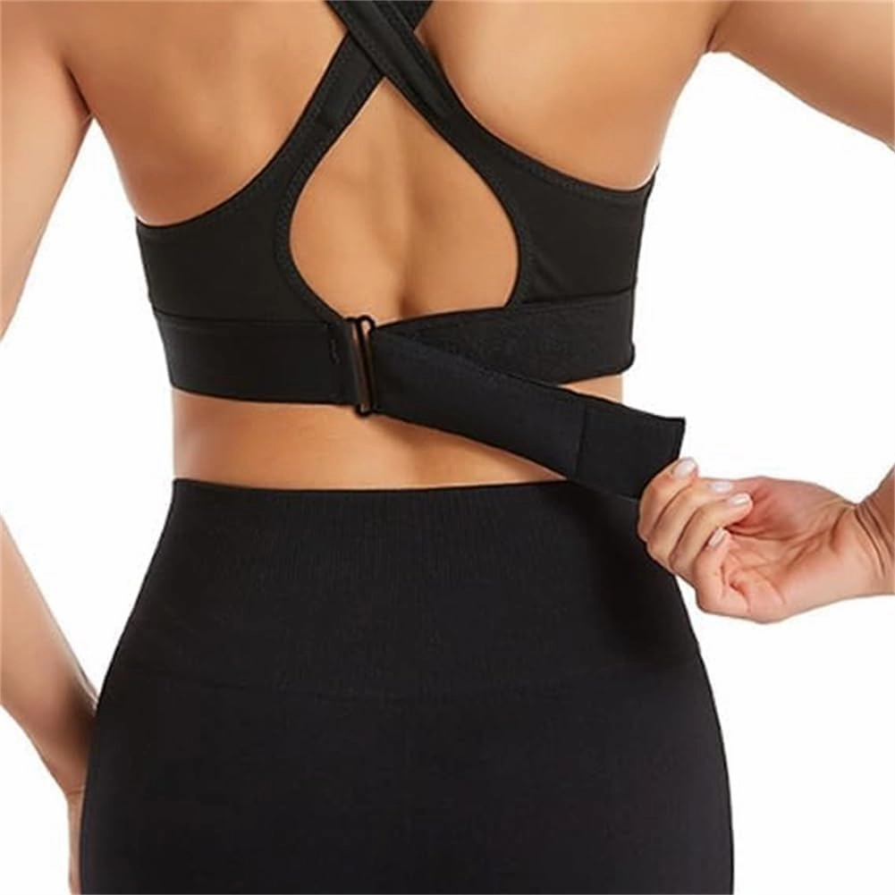 Cozuty Sports Bra, Zipper Front Closure Sports Bra for Women, Wireless Supportive Adjustable Anti-Shock Sports Bra
