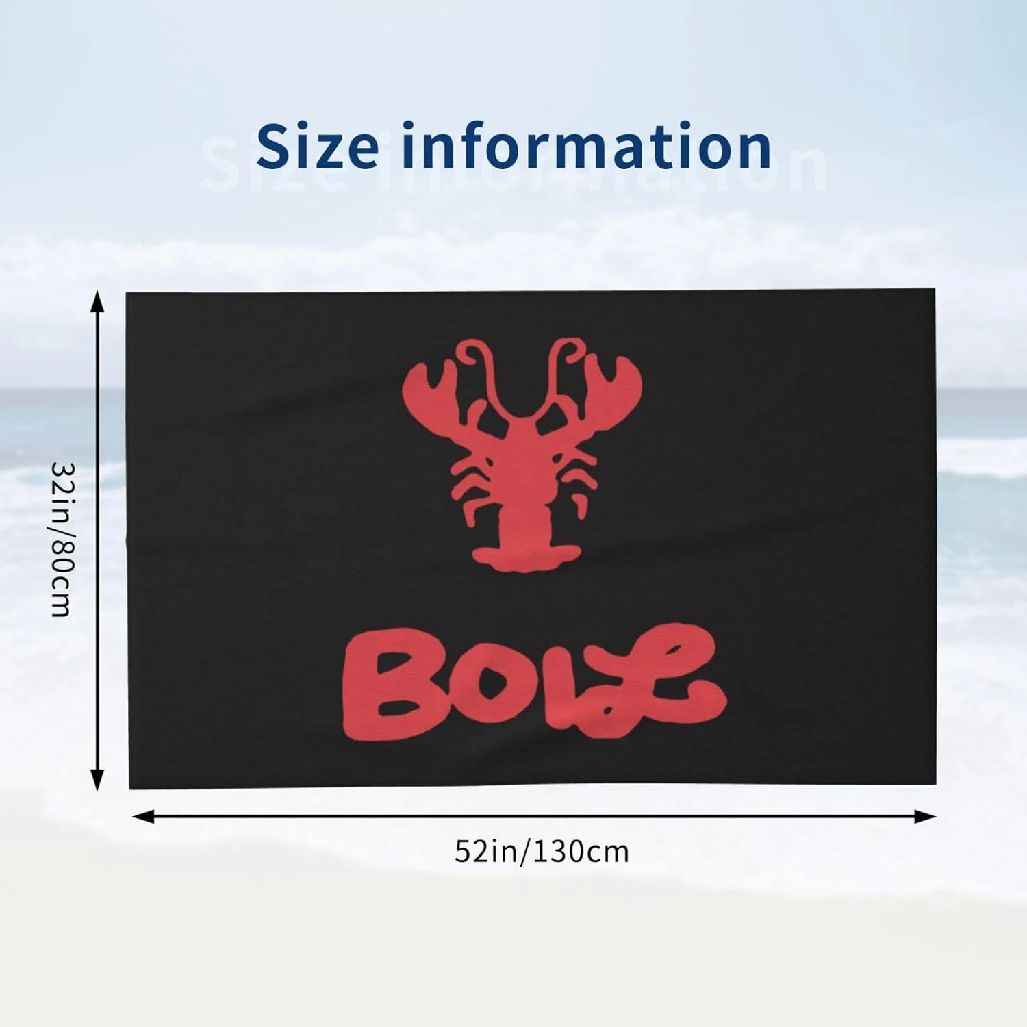 Crawfish Boil Crew Bath Towels, Super Absorbent Compact Quick Dry Lightweight Towels Perfect for Gym Travel Camp Pool 32"" X52in, Black