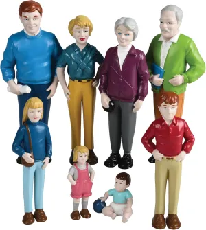 Creative Minds Marvel Education Caucasian Family Toy Figure Set for Kids Ages 3 , Set of 8 Inclusive and Diverse Dollhouse Toy Figurines, Multicolor