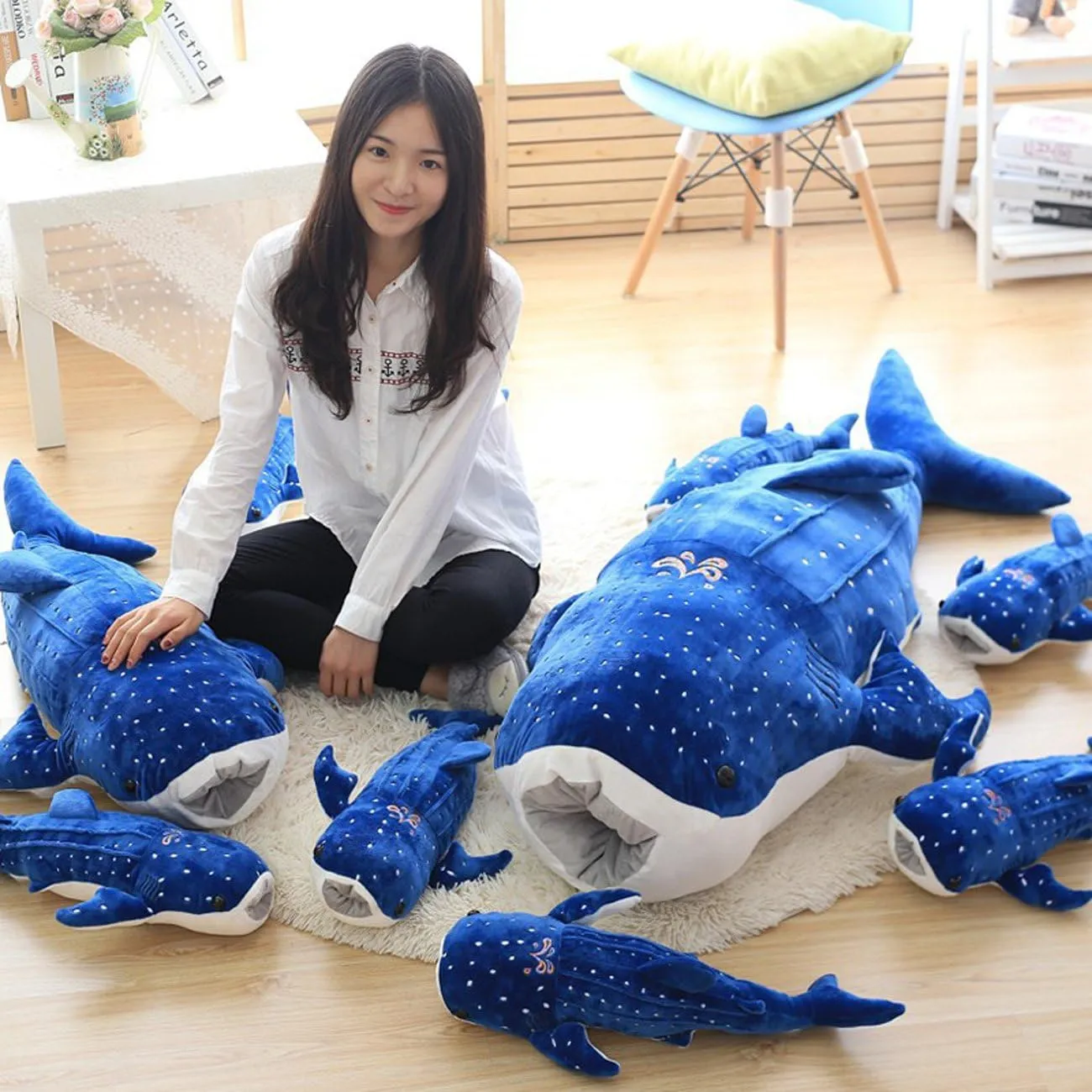 Creative Whale Shark Pillow Plush Doll Nap Pillow