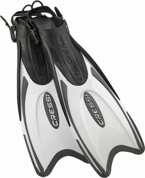 Cressi Palau Adjustable Open Heel Snorkeling Swim Fins Blue