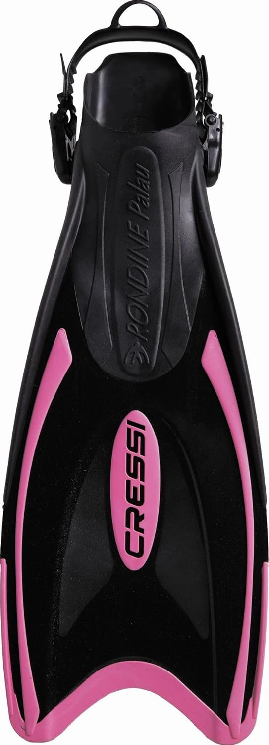 Cressi Palau Adjustable Open Heel Snorkeling Swim Fins Blue