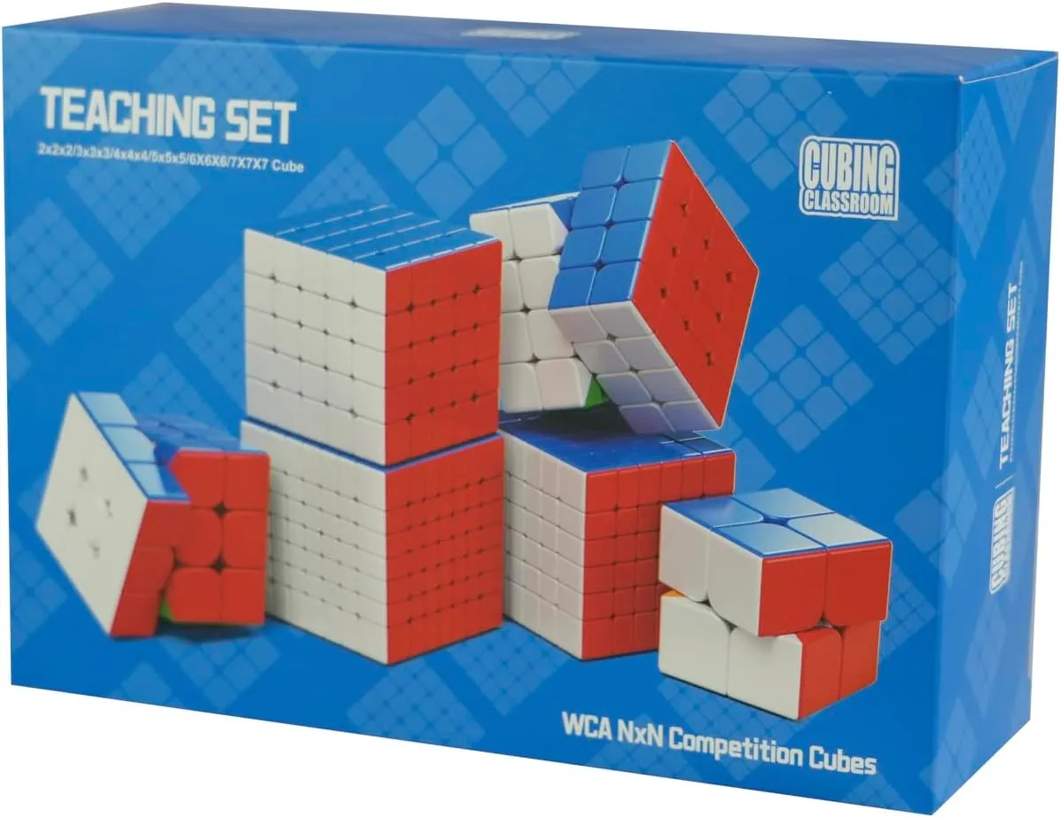Cuberspeed Moyu MFJS WCA 2-7 Set Speed Cube Gift Box Magic Cube Bundle Collection Cube 2x2 3x3 4x4 5x5 6x6 7x7 Speed Cube stickerless Toys for Kids & Adults