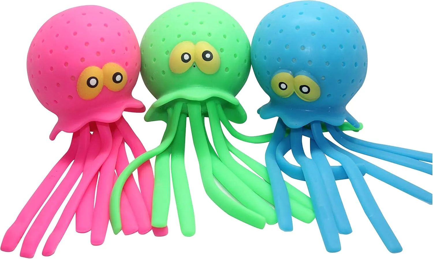 Curious Minds Busy Bags Set of 3 Large Jellyfish/Octopus Pool & Bath Toy - Water Bomb Splash Soaker Ball Toys Games Fun Soak Wet Water Toy - Reusable Water Balloon