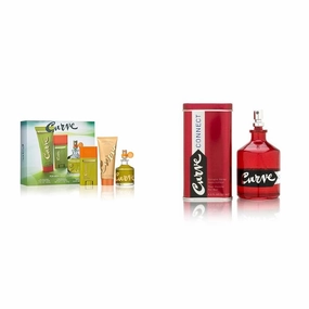 Curve Men's Cologne Fragrance Set, Deodorant, Aftershave Balm & Cologne, Spicy Wood Magnetic Scent, 3 Piece Set & Men's Cologne Fragrance Spray, Casual Day or Night Scent, Connect, 4.2 Fl Oz