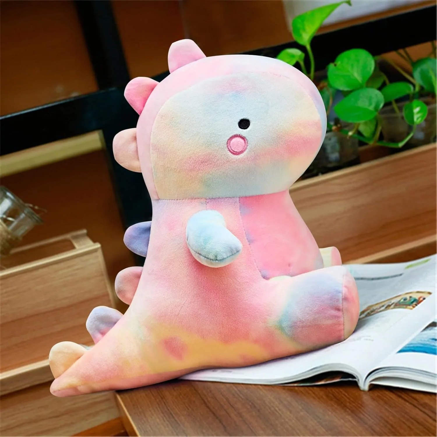 Cute Dinosaur Plush Toys, Fat Dinosaur Stuffed Animals Toys Dolls, Soft Plush Stuffed Animal Dino Plushie, Birthday Gifts for Kids Girls Boys Colorful 20 inch