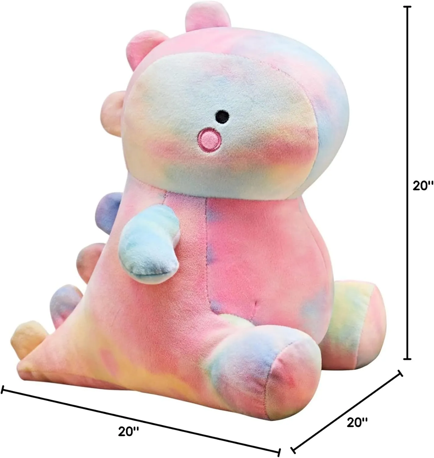 Cute Dinosaur Plush Toys, Fat Dinosaur Stuffed Animals Toys Dolls, Soft Plush Stuffed Animal Dino Plushie, Birthday Gifts for Kids Girls Boys Colorful 20 inch