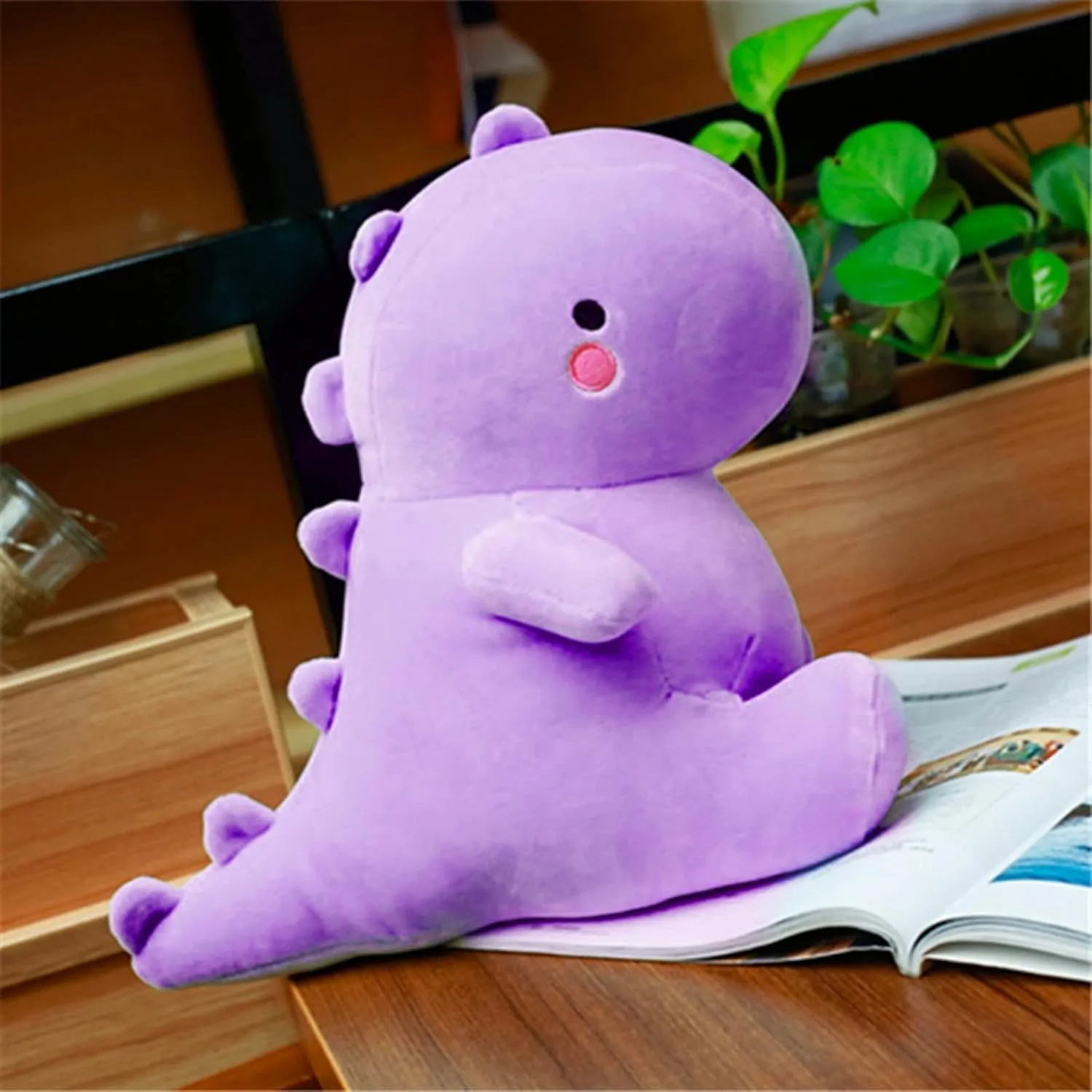 Cute Dinosaur Plush Toys, Fat Dinosaur Stuffed Animals Toys Dolls, Soft Plush Stuffed Animal Dino Plushie, Birthday Gifts for Kids Girls Boys Purple 20 inch