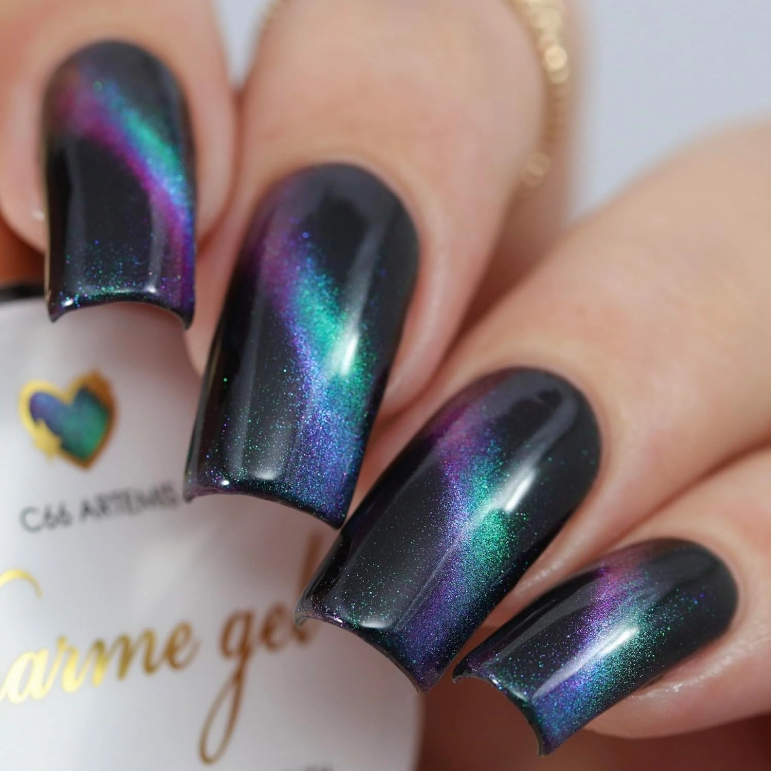 Daily Charme Velvet Chameleon Cat Eye Magnetic Gel Nail Polish / (6 colors) w/ 4pcs Magnet Set, Soak Off UV LED Gel Nail Polish Set, Home DIY/Nail Salon Manicure (15 ml/Bottle)