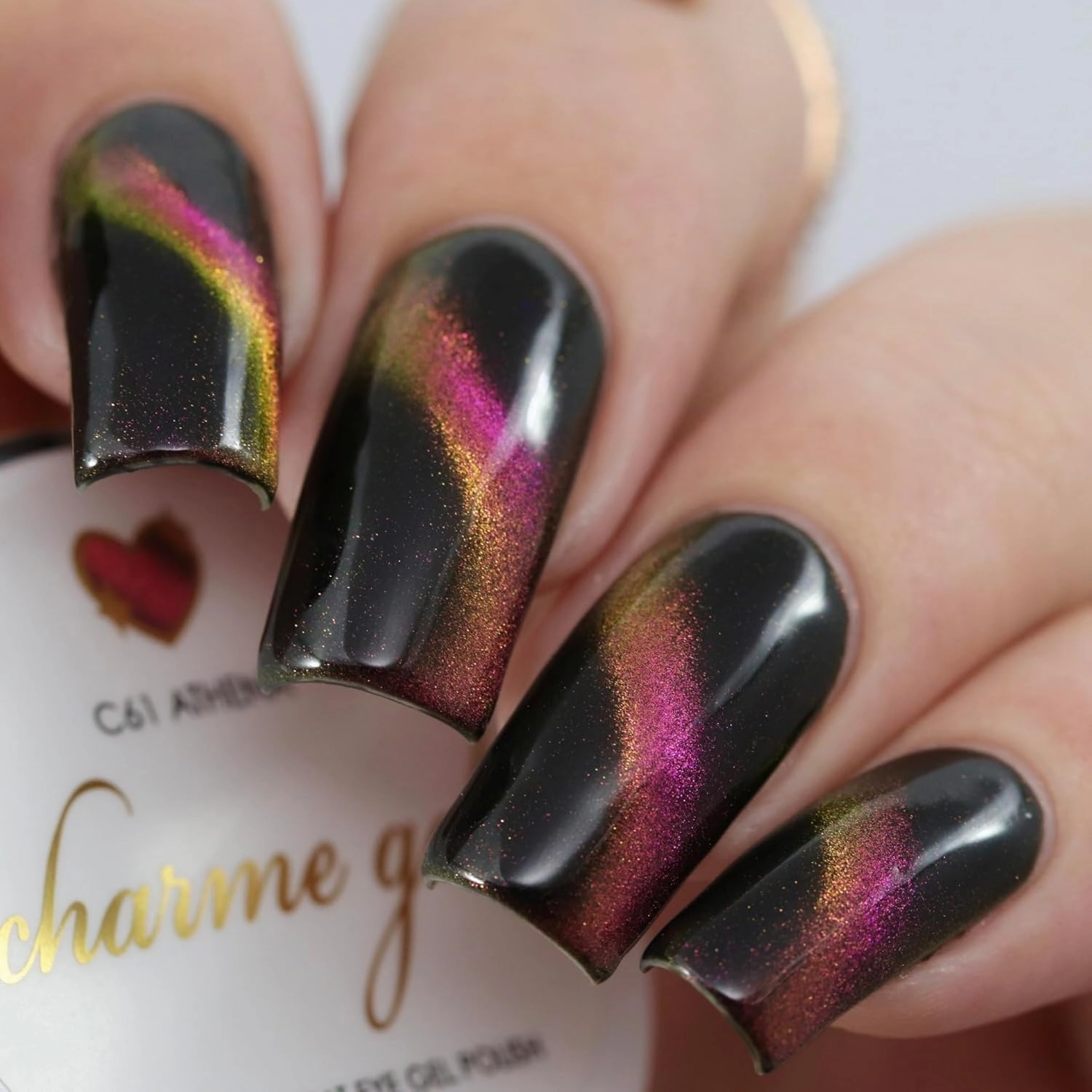 Daily Charme Velvet Chameleon Cat Eye Magnetic Gel Nail Polish / (6 colors) w/ 4pcs Magnet Set, Soak Off UV LED Gel Nail Polish Set, Home DIY/Nail Salon Manicure (15 ml/Bottle)