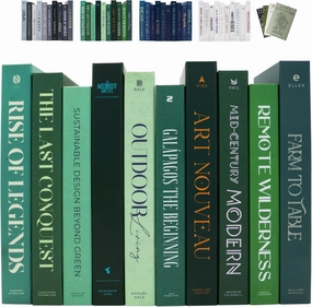 Decorative Books | Green 10 Book Set with 3 Sizes | Preassembled with Hidden Storage | Perfectly Stackable for Easy Home Staging | Book Decor to Elevate Your Space | Home Decor Made Simple!
