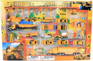 Deluxe 50pc Diecast City Construction Micro Wheels Kid Complete Toy Car Play Set