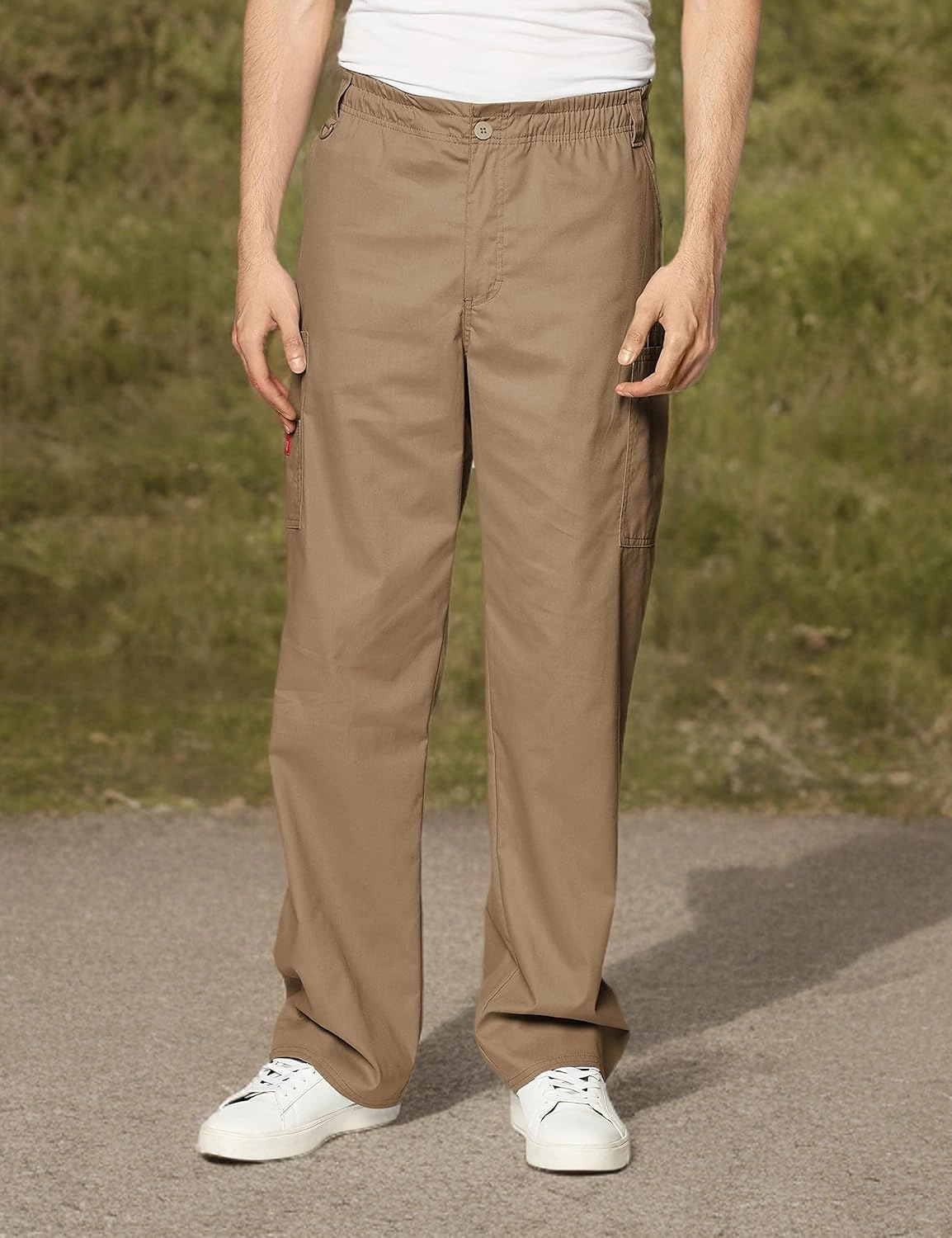 Dickies Men's Pull-On Pant with 7 Pockets Elastic Waistband with Button Closure 81006
