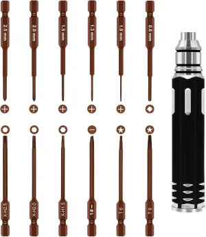 DJI Repair Screwdrivers Tool Set for DJI Air 2/2S/3 Mavic 2/Phantom 3 4/4 Pro Mini 2/SE/Spark Avata Drone and Other RC Car Model Quadcopter Boat Home Appliances Repair 12 in 1