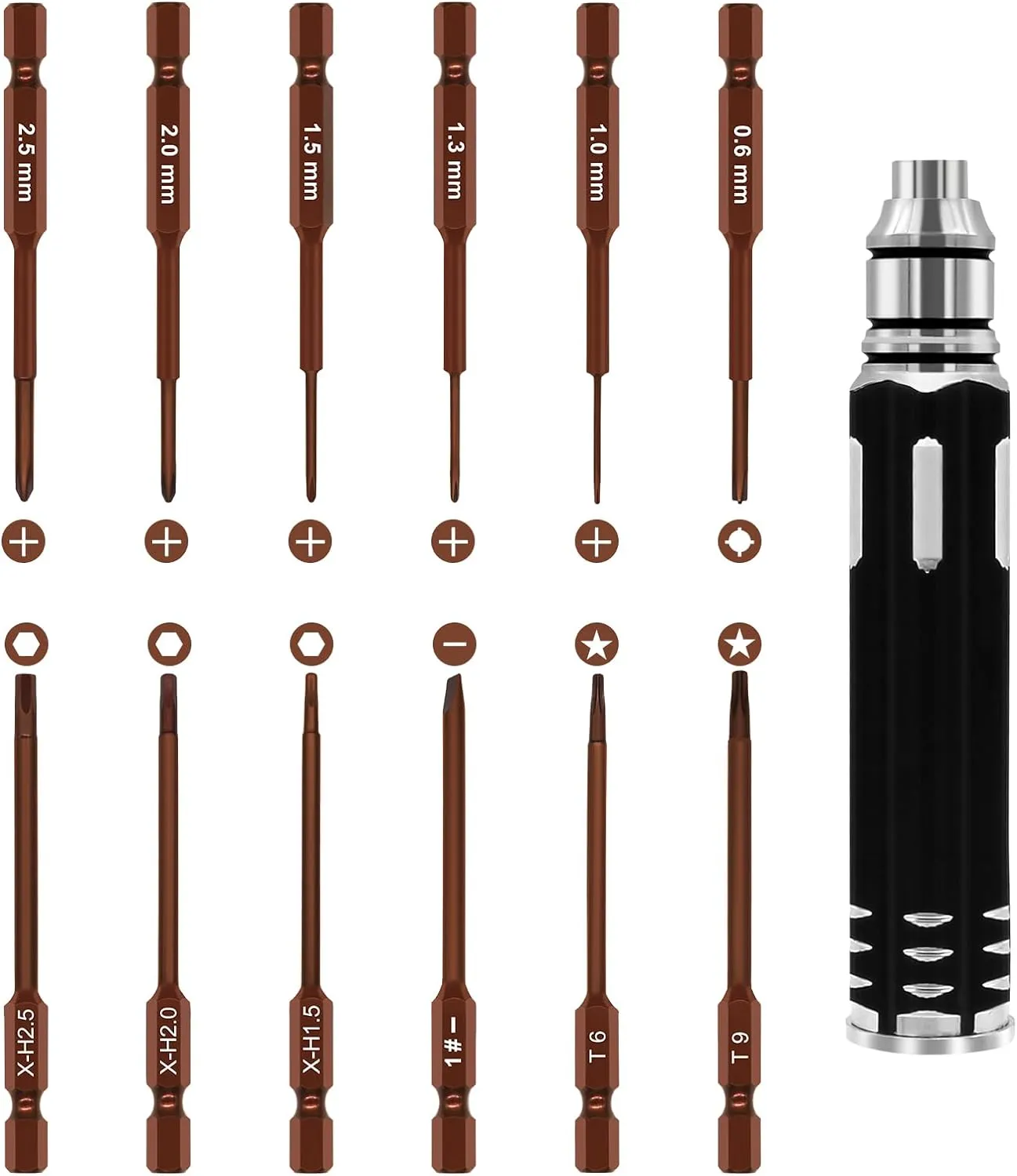 DJI Repair Screwdrivers Tool Set for DJI Air 2/2S/3 Mavic 2/Phantom 3 4/4 Pro Mini 2/SE/Spark Avata Drone and Other RC Car Model Quadcopter Boat Home Appliances Repair 12 in 1