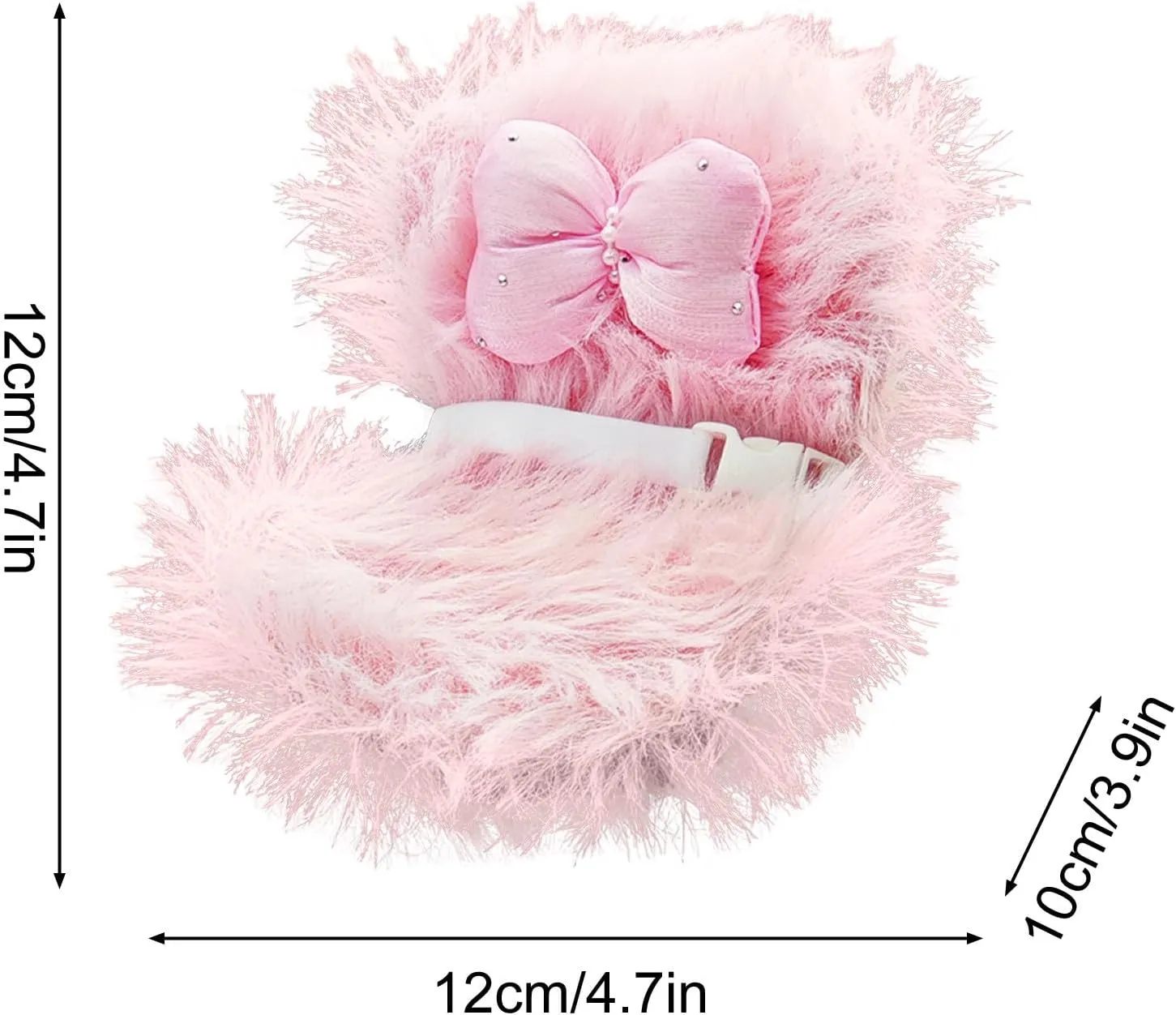 Doll Car Seat for 17cm Dolls with Air Vent Clip and Desktop Stand, Cute and Functional Car Ornament for Blind Box Doll Fans, Collecto (Pink)