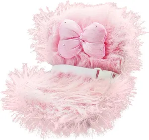 Doll Car Seat for 17cm Dolls with Air Vent Clip and Desktop Stand, Cute and Functional Car Ornament for Blind Box Doll Fans, Collecto (Pink)