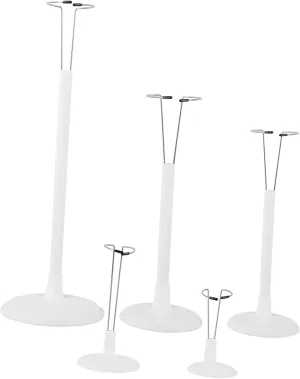 Doll Display Stand Set 5pcs Action Figure Holders Height-Adjustable Stands Sleek Design for Collectibles