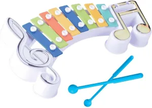 DOLLAR QUEEN Nothing But Fun Toys: My First Xylophone - Toy Musical Instrument, Bright Rainbow Keys & Music Note Design, 2 Mallets, Auditory Play, Kids Toddlers 2 