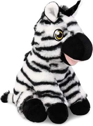 DolliBu Zebra Eco-Friendly Stuffed Animal – Soft Huggable Zebra, Adorable Playtime Zebra Plush Toy, Cute Safari Cuddle Gifts, Super Soft Plush Doll Animal Toy for Kids and Adults – 9 Inches