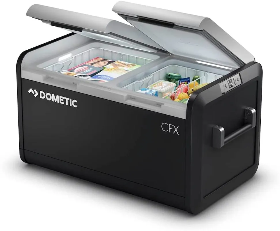 DOMETIC CFX3 95DZ, 95 Liter Dual Zone Portable Refrigerator and Freezer, Powered by AC/DC or Solar