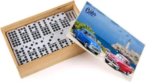 Domino Cubano Doble Nueve Cuban Dominoes Double Nine with Cuban Flag on Chips Cuban Traditions Great for Gift