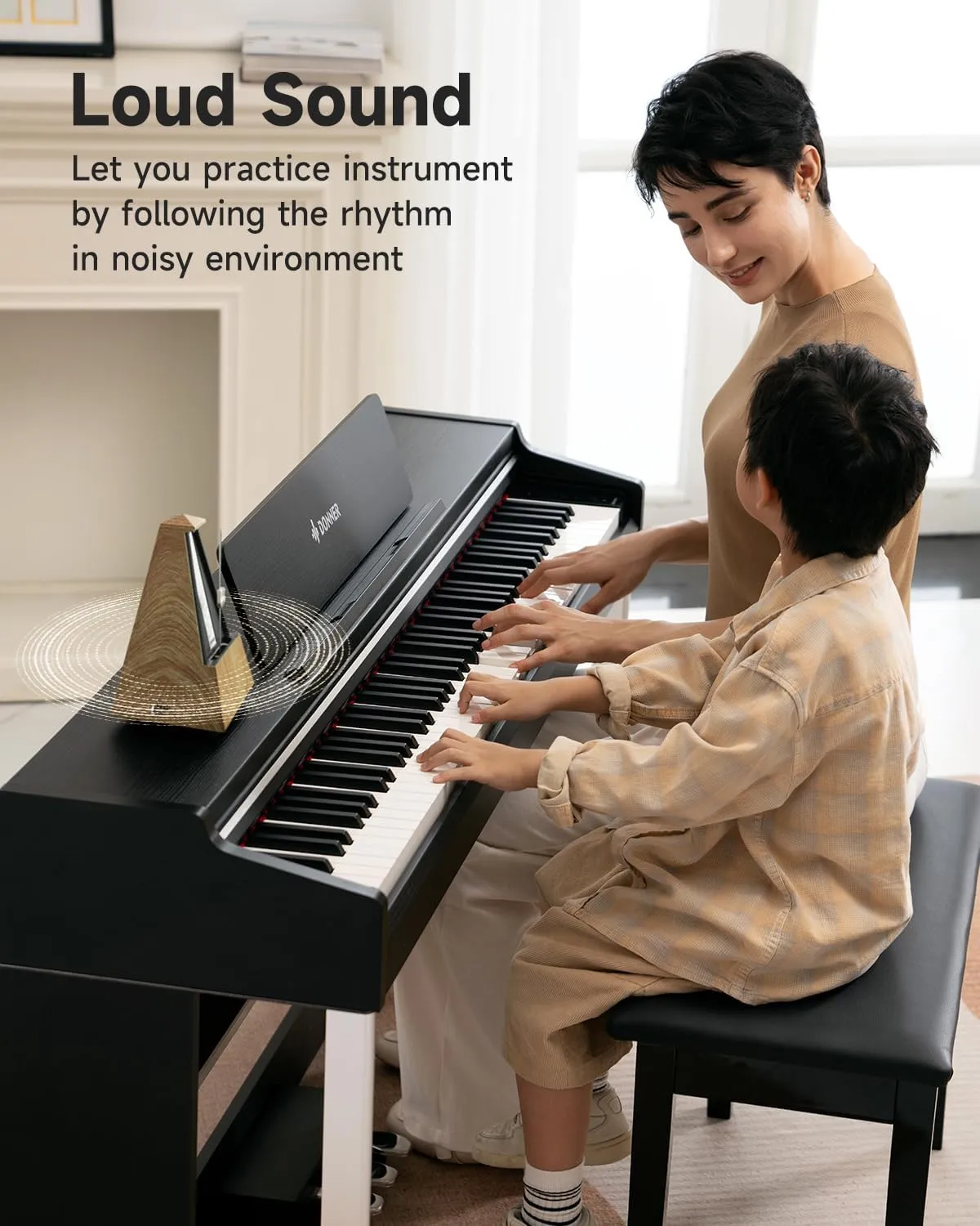 Donner Mechanical Metronome for Piano Guitar Drum Violin Saxophone Musician, Track Beat and Tempo, Loud Sound, Steel Movement, DPM-1