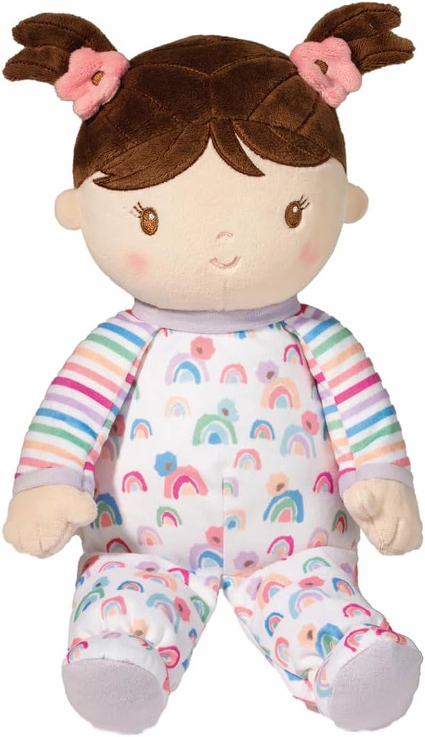Douglas Baby Isabelle Rainbow Stripe Soft Doll Plush Stuffed