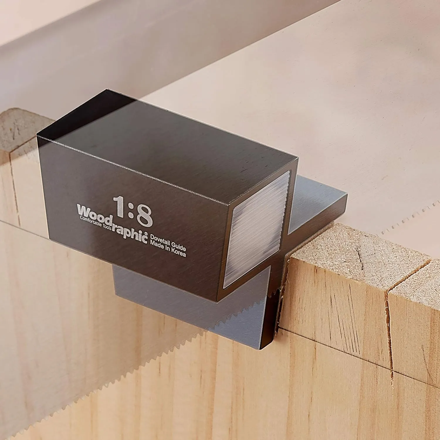 Dovetail Saw Guide – 1:6 Angle for Soft Wood – Magnetic CNC Aluminum Joinery Tool for Hand-Cut Precision, Woodworking Layout, and Marking Accuracy