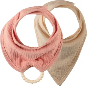 Dr. Brown's Muslin Bandana Bibs with Snap-On Removable Beaded Teether