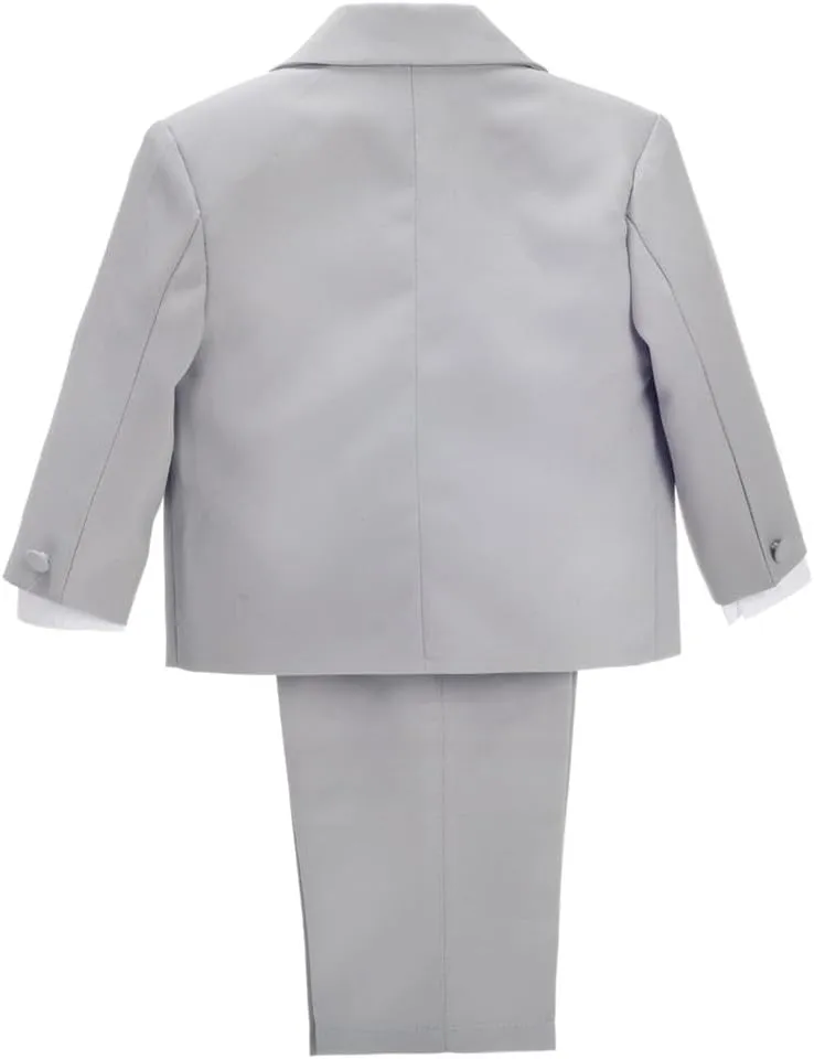 Dressy Daisy Baby Toddler Boy 5 Pcs Set Formal Tuxedo Suits No Tail Wedding Christening Baptism Outfits