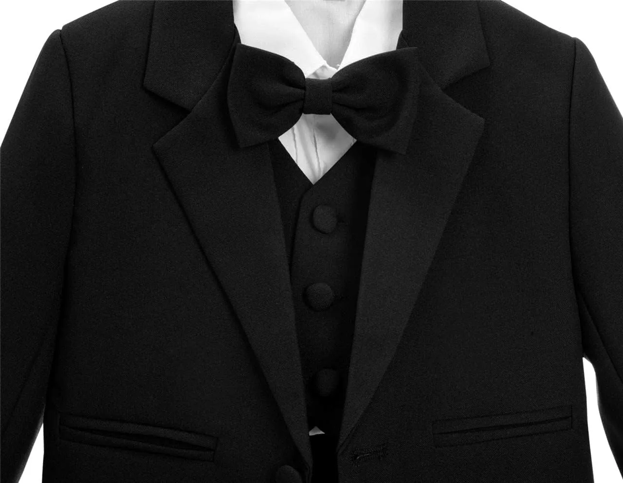 Dressy Daisy Baby Toddler Boy 5 Pcs Set Formal Tuxedo Suits No Tail Wedding Christening Baptism Outfits
