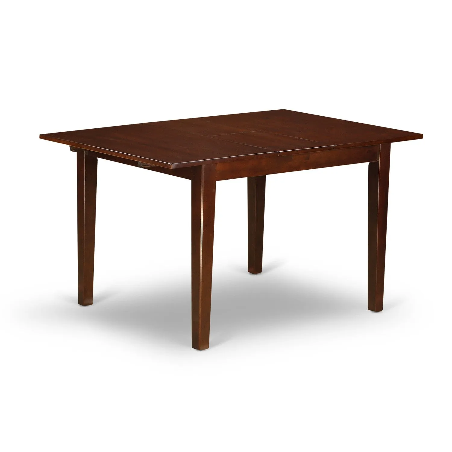 East West Furniture MLLA3-MAH-04 3 Piece Dining Set Contains a Rectangle Dining Room Table with Butterfly Leaf and 2 Light Tan Linen Fabric Upholstered Chairs, 36x54 Inch, Mahogany