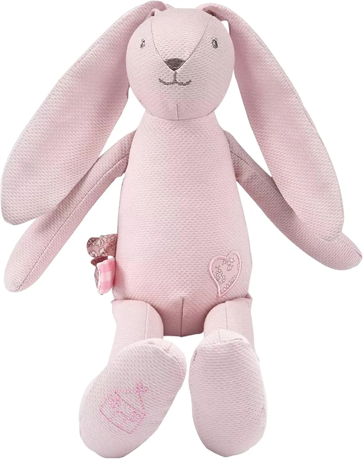 Easter Bunny Pink Plush Baby Bunny Rabbit Stuffed Animal Toys. 100% Cotton Fabric Doll for Newborn Kids. Sleeping Gifts for Boys and Girls. Soft, Cute Blue and Pink (Pink)