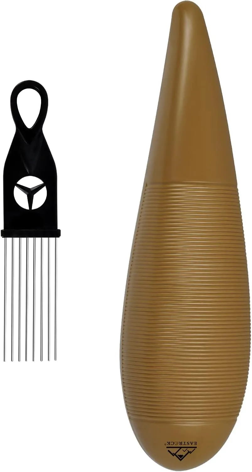 EASTROCK Guiro Instrument 3.3"x12" Fish Shaped Latin Percussion Instrument with 1 Scraper Musical Training Tool for Beginners and Professional Band Accompaniment （Upgraded Version）