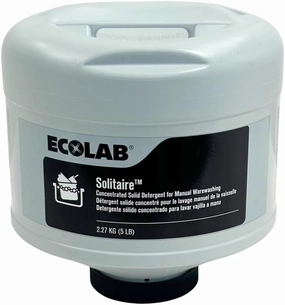 Ecolab Solitaire Solid Detergent for Manual Warewashing - 5lb
