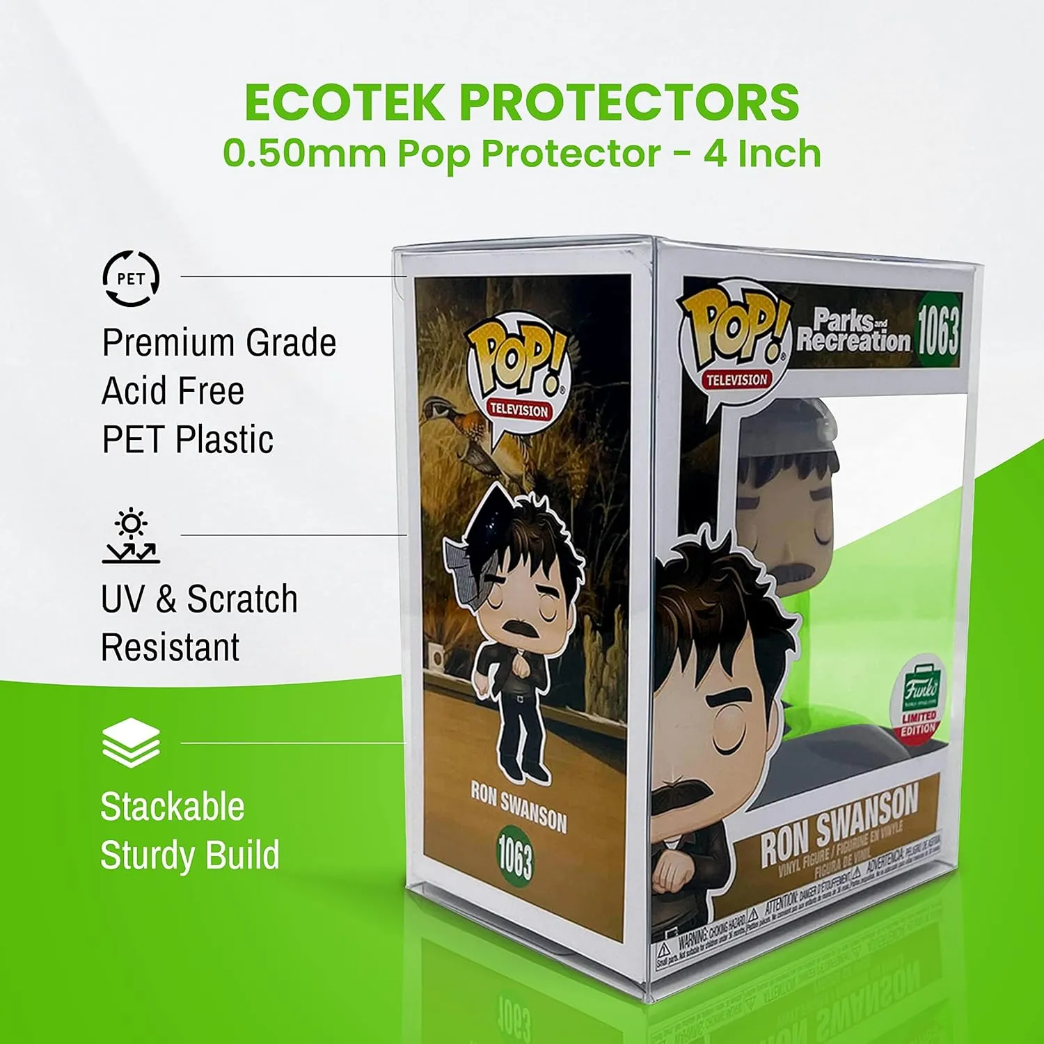 EcoTEK Protectors, 20-Pack Protective Cases Fits 4" Display Figures – 0.50mm Scratch-Resistant, Strong, Crystal Clear Acid-Safe Display Case for Action Figures, Toys, and Collectibles
