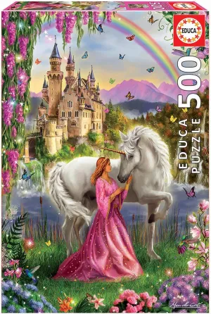 Educa 17985 Fairy and Unicorn Puzzle, 500 Pieces, Multicoloured, Piezas
