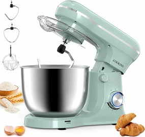 Electric Stand Mixer, 10 Speeds Tilt-Head Food Mixer, 3-IN-1 Kitchen Mixer for Daily Cooks with Dishwasher-Safe 5.5 QT Bowl,Dough Hook, Beater, Whisk (Agave Green)