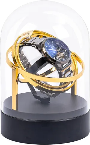 Elegant Design Household Automatic Watch Winder Box for Mechanical Watch,360 Degrees Rotating Watch Case with Quiet Motor,Luxury Glass Watch Winder Storage Box