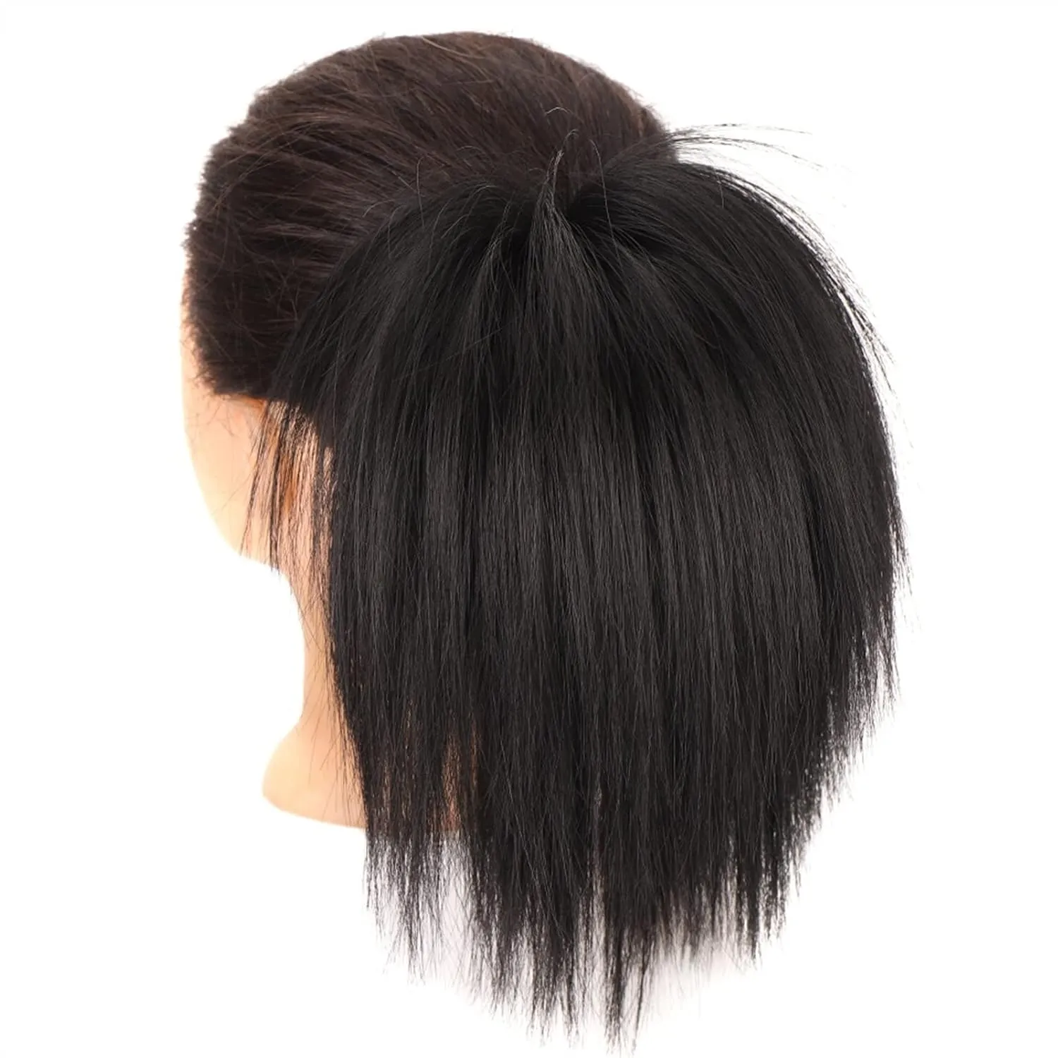 ENGENDER Hair Bun 1 Pack Synthetic Messy Bun with Elastic Rubber Band Wig Straight Hair Ponytail Extensions Hair Bun for Women Hair Piece(10)
