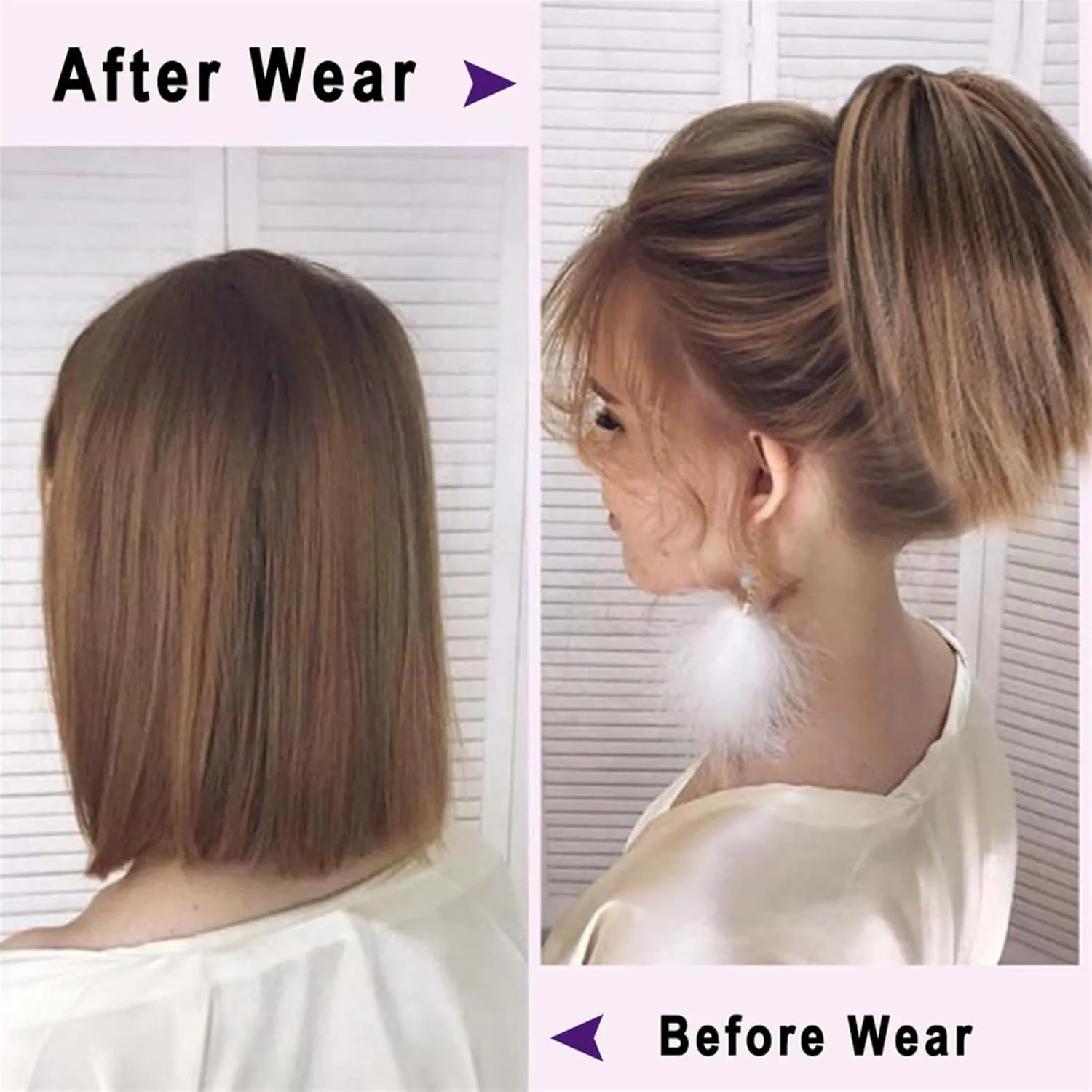 ENGENDER Hair Bun 1 Pack Synthetic Messy Bun with Elastic Rubber Band Wig Straight Hair Ponytail Extensions Hair Bun for Women Hair Piece(10)