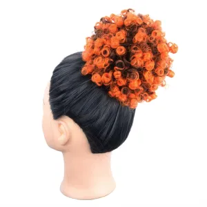 ENGENDER Hair Bun Women's Synthetic Hair Bun Afro Curly Shaggy Ponytail Extensions with Drawstring Shaggy Bun for Black Women Hair Piece(05)