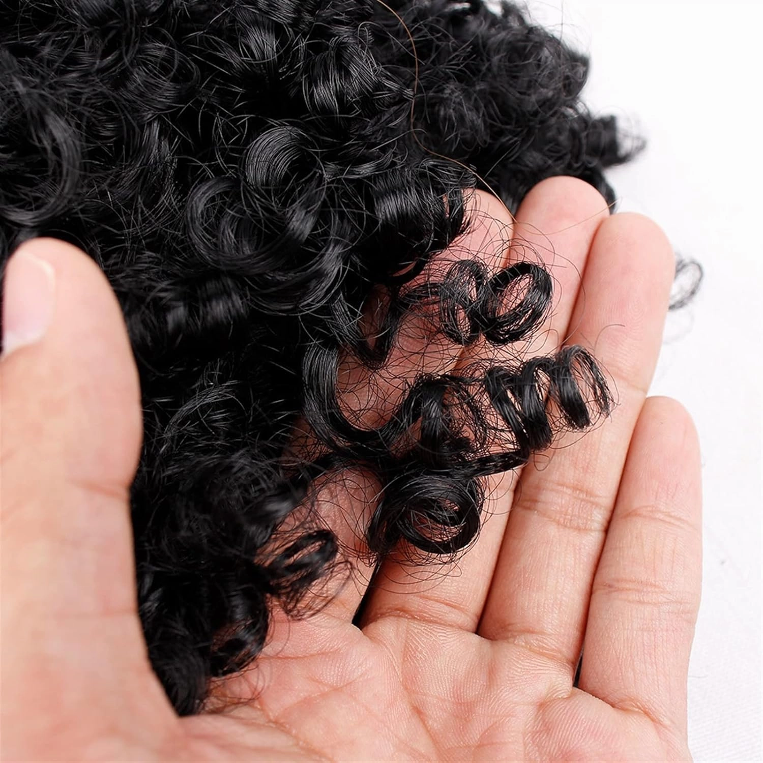 ENGENDER Hair Bun Women's Synthetic Hair Bun Afro Curly Shaggy Ponytail Extensions with Drawstring Shaggy Bun for Black Women Hair Piece(03)